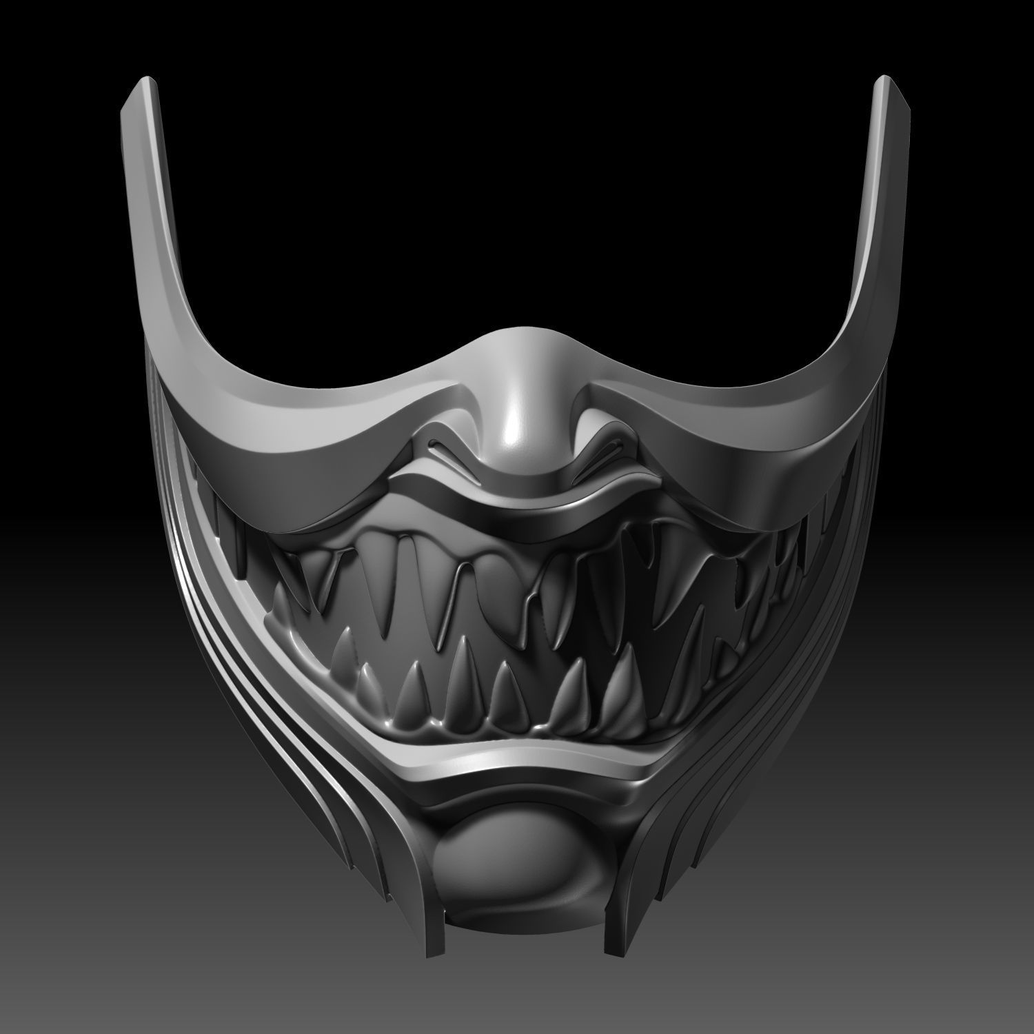 scorpion mask hanzo face mortal kombat 11 3d printable model skull mk mk11 fighter airsoft hobby diy champion cosplay costume 3D print model - Mito3D