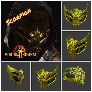 scorpion mask mortal kombat 11 - demonic warrior helmet armor cosplay mkx mk11 mk9 fashion 3d print model - Mito3D