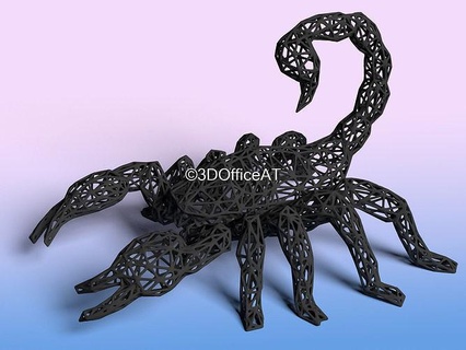 akrep örgü tel hayvan tatlı Sanat zodyak işaret heykeller 3d print model - Mito3D