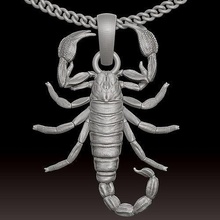 scorpion pendant sculpture jewelry gold necklace silvver spider silver printable jewel diamond ring sterling wolf animal zoo fashion beauty jungle pendants 3d print model - Mito3D