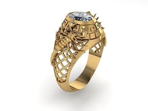 escorpión anillo joyería joya oro plata diamante Boda compromiso Moda platino belleza impresión Diamante vendimia 3d print model - Mito3D