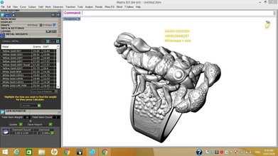 scorpion rings-jewelry 3d- technology business anatomy template computer health isolated man science chemistry scientific cable connector fist white directory dimensional direction jewelry rings 3d print model - Mito3D