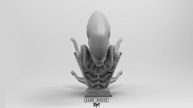 explorar extraterrestre xenomorfo busto 3d impresión modelo monstruo personaje espacio ciencia fi futuro criatura ciencias juegos juguetes 3d print model - Mito3D