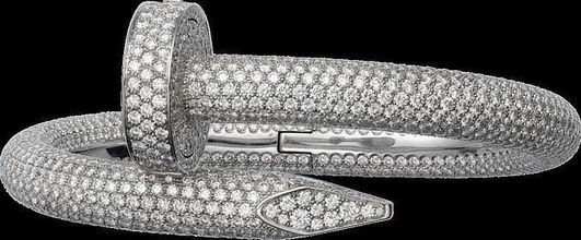 vite braccialetto gioielleria gemma diamante matrice rinoceronte oro bianca moda accessorio argento braccialetti 3d print model - Mito3D