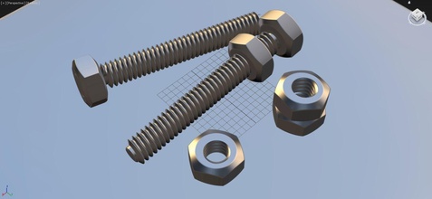 screw bolt 3d printable nuts bolts screws washers fix nut anchors hobby diy mechanical parts 3d print model - Mito3D