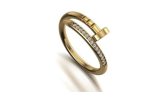 Schraube Ring 3d Modell druckbar Gold Schmuck Luxus Platin Silber Juwel wertvoll Engagement Hochzeit Ringe Diamant Ohrringe abjewel 3d print model - Mito3D