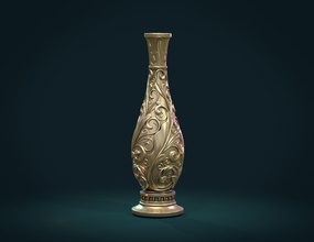 şerit testere ile yapılmış süs vazo nakış kayar dekor kase yazdırılabilir Barok sanat diğer 3d print model - Mito3D