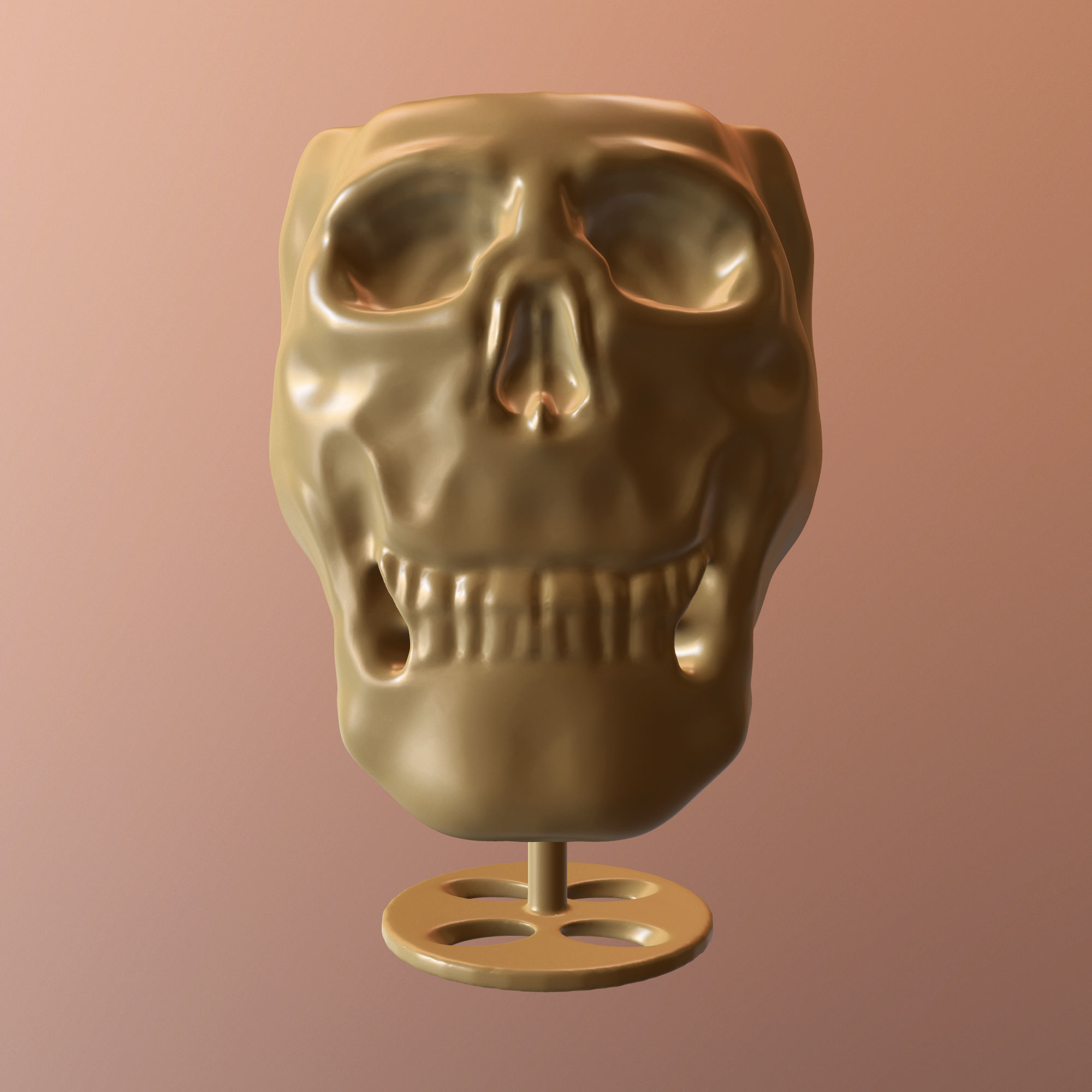 scull goblet 3d impression godille art sculpture gobelet statue casse tête anatomie tasse crâne cerveau verre vin sculptures 3D print model - Mito3D
