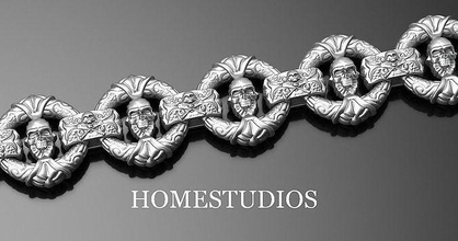 godille chaîne crâne bracelet argent sterling imprimable engagem animal squelette bijoux or Dragonne homestudios rangée fantaisie acier engagement Collier bracelets 3d print model - Mito3D
