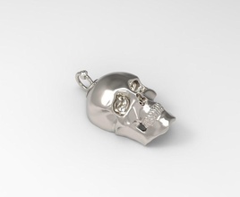 scull pendant jewelry gold printable silver pendants 3d print model - Mito3D