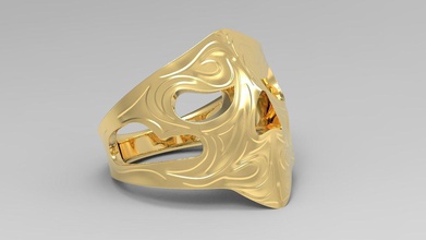 scull anel jóia gótico mistical joalheria projeto argolas 3d print model - Mito3D