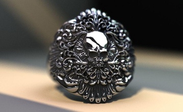 palella germogliato gioielli anello moto anelli 3d print model - Mito3D