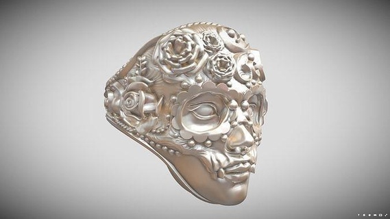 sculpt ring jewellery gold silver sculptures statue art zbrush sculpture character jewelry rings 3d print model - Mito3D
