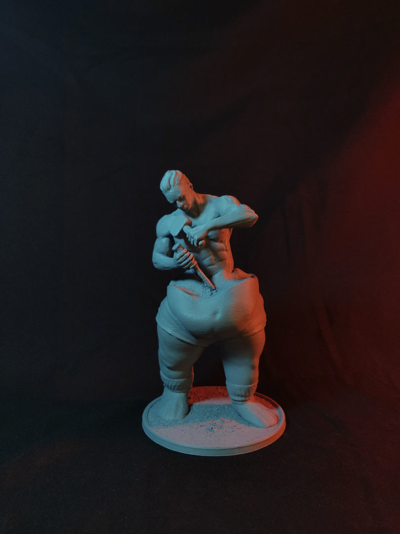 bildhauer statue of halten messer modell zbrush bildhauerei 3dprint 3dprinting 3dprintable 3dmodel skulptur kunst skulpturen 3D print model - Mito3D