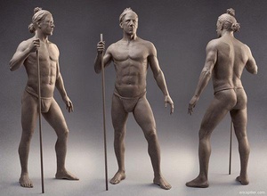 bildhauer statue modellieren highpoly 3dprint scuplting kunst skulpturen 3d print model - Mito3D