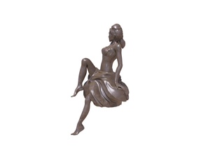 sculpture impression 3d art la décorative de l'impression jeune fille détaillée sculptures 3d print model - Mito3D