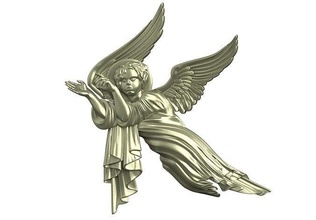 sculpture of ange collier statue argent bébés blanc cupidon valentin religion religiou objet miniature cnc 3dmodel art sculptures 3d print model - Mito3D