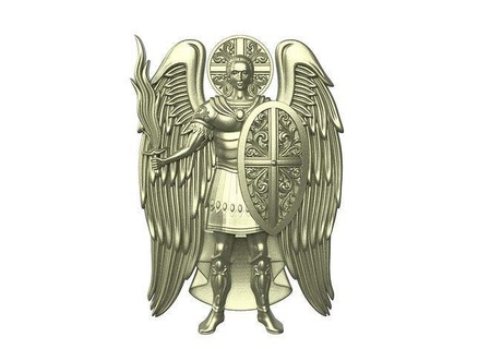 heykel baş melek Michael din dindar nesne cnc model 3dmodel şampiyon madalya jesu Tanrı Kutsal Kitap Hıristiyan katedral oyulmuş Yahudi bronz Sanat heykeller 3d print model - Mito3D