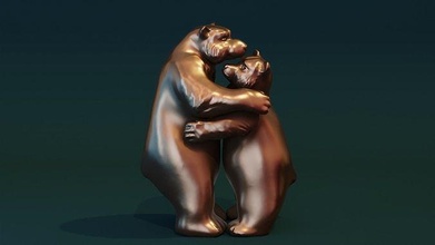 scultura orsi amore 3d stampa nozze figurine carina orso arte figurina statua figura romanza sensi anniversario bestie Casa arredamento 3d print model - Mito3D
