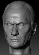 scultura bill nighy attore ritratto di stampa 3d art la biil il busto testa 3dprint sculture 3d print model - Mito3D