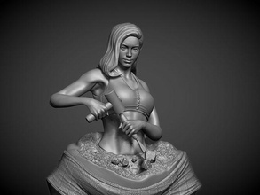 escultura rotura grasa niña mujer arte retrato personaje cuerpo deco decoración decorativo pared esculturas 3d print model - Mito3D
