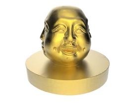 escultura of buda rostos emoções estátua figura boudismo índia budista rindo ídolo arte esculturas 3d print model - Mito3D
