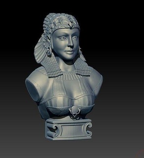 Skulptur Kleopatra Drucken Gießen Metall Natur drucken druckbar Sterling Silber Kunst Skulpturen 3d print model - Mito3D