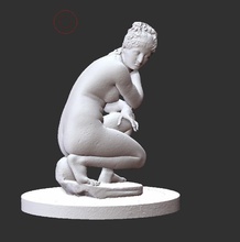 escultura agachado at bañera 3d modelo arte estatua figura caracteres grecia esculturas animal abstracción 3d print model - Mito3D