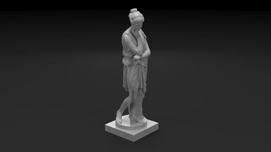 sculpture hermitage 3d print model diana greek goddess decoration interior house history antiques russia art monument sculptures hunting artistic rome scan moon mythology 3d print model - Mito3D