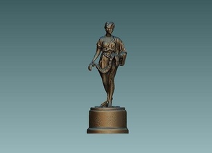 Skulptur Dame weiblich Zahl Frau Statue Stütze Körper Kunst Skulpturen 3d print model - Mito3D