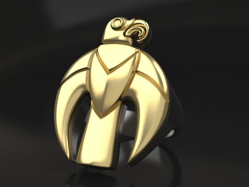 scythe aigle bague pendentif bijoux antique primitive animal style d'oiseaux l'aigle castaneda la contrefaçon totem décor 3d d'origine les scythes un trousseau de clés bijou anneaux 3D print model - Mito3D