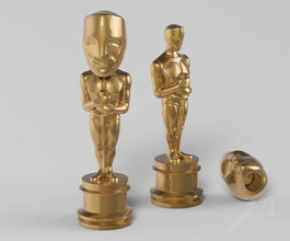 sd oscar movies awards fun cute stl 3dprintable mini art sculptures films statue desktop 3d print model - Mito3D