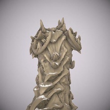 sea dragon house drake scales pawn head miniature boss daemon targaryen bust art sculptures 3d print model - Mito3D
