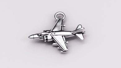 mer harrier pendentif avions guerre navire avion guerra luxe bijoux pendentifs miniature objets collection jeux imprimable charme 3d print model - Mito3D
