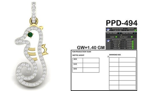 mare cavallo pendente 3dm 1render dettaglio gemma gioiello gioielleria stampabile diamante oro sterlina bianca brillante platino lusso prezioso collana ciondoli 3d print model - Mito3D