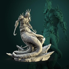 sea monster 75mm amd 32mm pre-supported water nature sculpture creature tabletop games toys boardgames 3dprinting 3dminiature dndminiature ttrpg rpg wargame dnd miniature board 3d print model - Mito3D