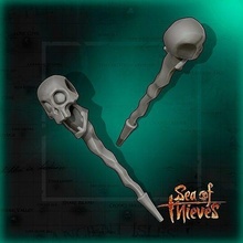 sea of thieves pirate lord staff walking stick athena seaofthieves rare treasure piratelord hideout 3dprinting piratelegend collectables loot spooky crypt horror halloween games toys 3d print model - Mito3D