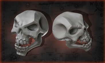 mer of voleurs crâne os tête horreur halloween dents humain corps effrayant crypte seafthieves rare squelette pirate jeux jouets voleur 3d print model - Mito3D