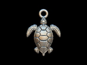 sea turtle design furniture pendant key ring keyring jewelry pendants medallion relief 3d print model - Mito3D
