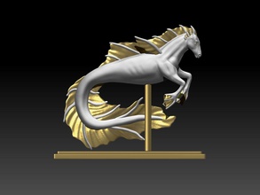 l'hippocampe art cheval de la mer animal fantaisie jouet l'eau fanart fiction créature légende magiques l'océan le requin sculptures nemo aquaman caballo ornement 3d print model - Mito3D