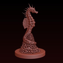 caballo mar figurilla estatua estatuilla escultura decoración coral arrecife submarino acuario arte esculturas 3d print model - Mito3D