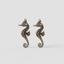 cavalluccio marino pendente collana gioielleria stampabile argento moda bellezza regalo mare cavallo animale ciondoli oro natura sterlina arte gioiello 3d print model - Mito3D