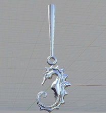 seahorse pendant aquarium sea animal fashion 3d print model - Mito3D