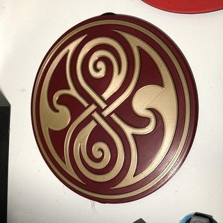 seal rassilon wall plaque dr drwho doctorwho timelord emblem timelords doctor tv series dalek art home 3d print model - Mito3D