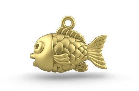 sealives - fish charm pendant bracelet jewelry jewel jewellery jubobox silver gold gift pendants pandora chain sea cute nature girl present 3d print model - Mito3D