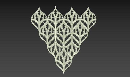 seamless gothic pattern 1 architectural design decoration decor ornament medieval antique interior jewelry middle ages ornate art 3d print model - Mito3D