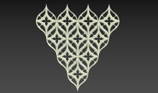 seamless gothic pattern 2 architectural design decoration decor ornament medieval antique interior jewelry middle ages ornate art 3d print model - Mito3D