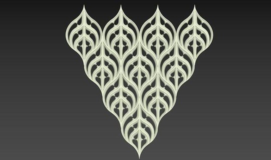 seamless gothic pattern 4 architectural design decoration decor ornament medieval antique interior jewelry ornate middle ages art 3d print model - Mito3D