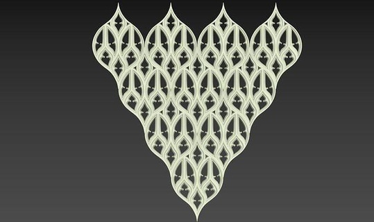 seamless gothic pattern 5 architectural design decoration decor ornament medieval antique interior jewelry ornate middle ages art 3d print model - Mito3D