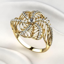 seashell beautiful gold ring 3dprint rhino jewel nautilus wedding engagement luxury gem sapphire emerald diamond brilliant ruby jewelry rings 3d print model - Mito3D